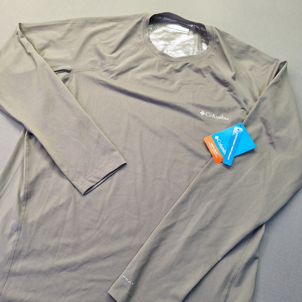 Columbia Mens Omni-Heat Midweight Long Sleeve Base Layer Shark Grey XXL XM6322